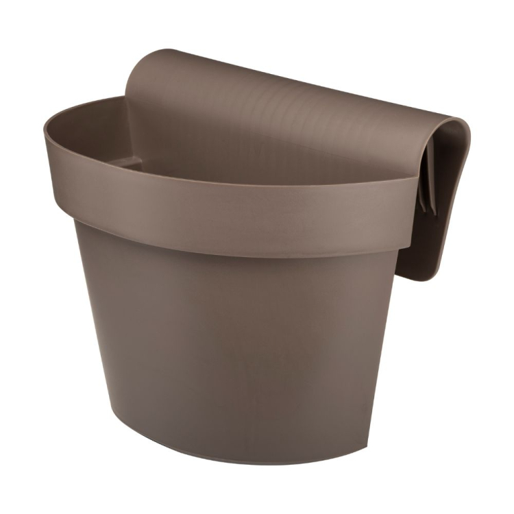 Doniczka balkonowa z uchwytem ESPRIT 30x20cm mokka